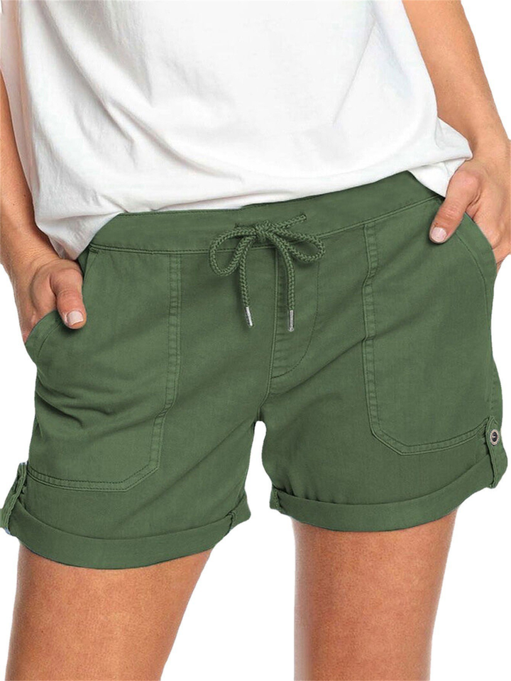 Korte Broek Met Trekkoord En Grote Zakken Voor Dames