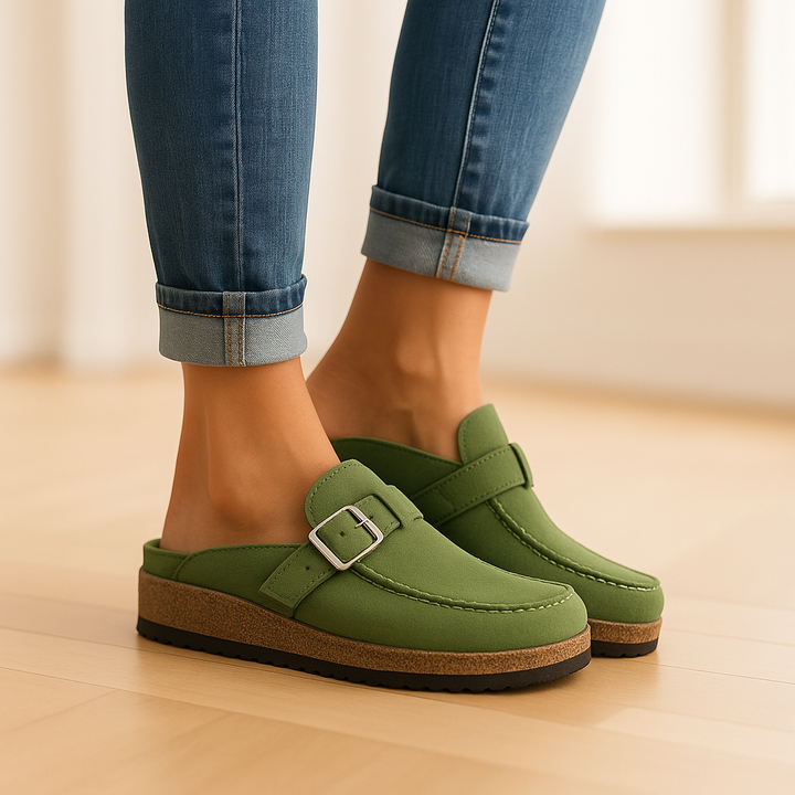Ondersteunende sandalen met gespsluiting
