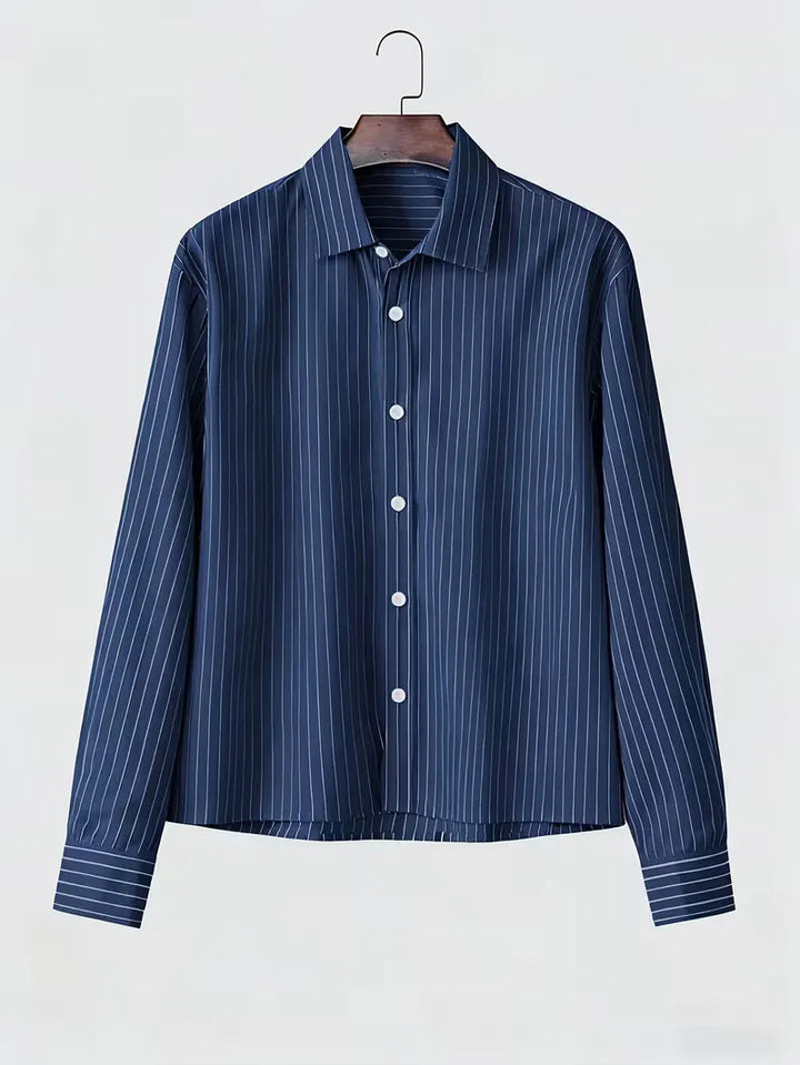 Overhemd Heren Oversized | Verticaal Gestreept & Relaxed Fit