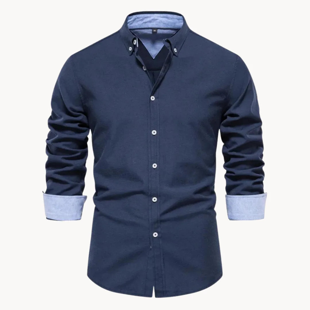 Hugo | Overhemd met button-down kraag en lange mouwen