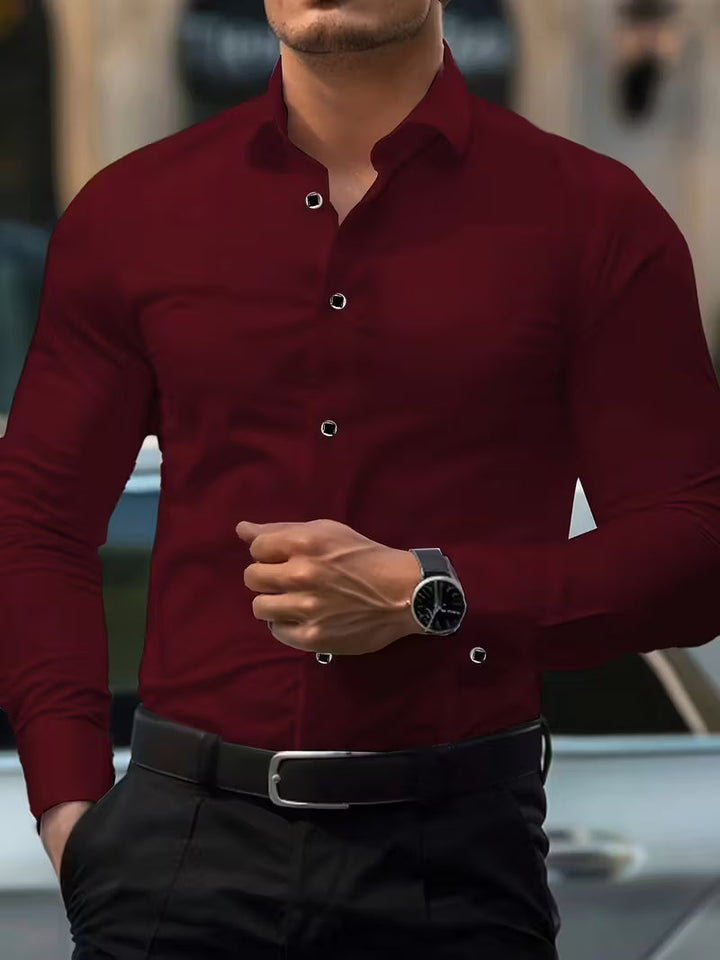 Overhemd met geometrisch patroon en slim fit