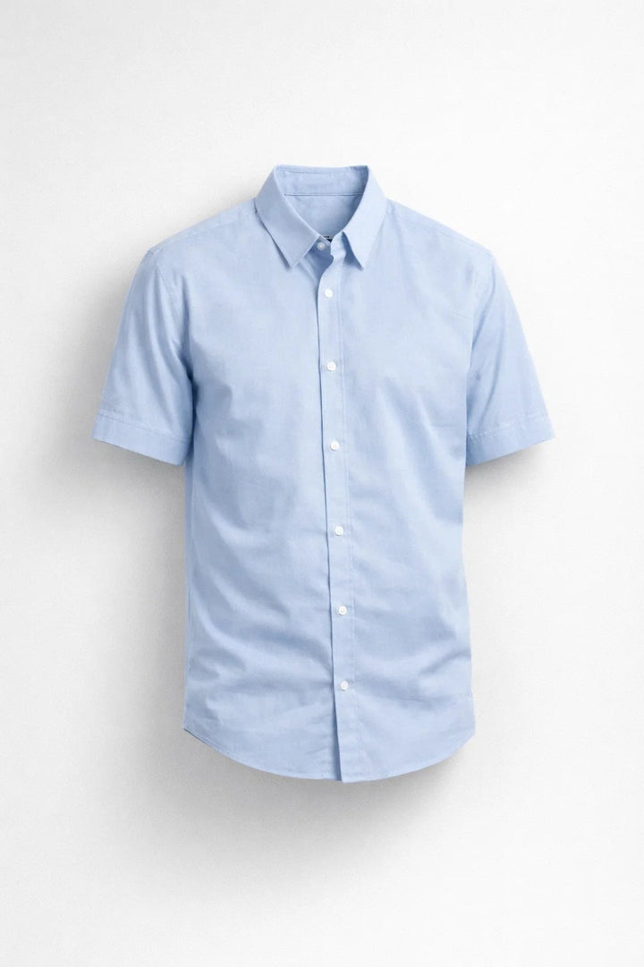 Overhemd Heren - Regular Fit Korte Mouw met Button-Down | Zomer