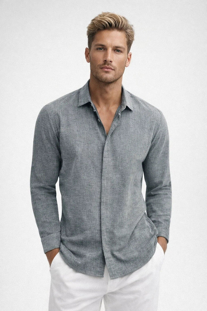 Overhemd Heren - Luchtig Zomermodel met Klassieke Kraag | Casual