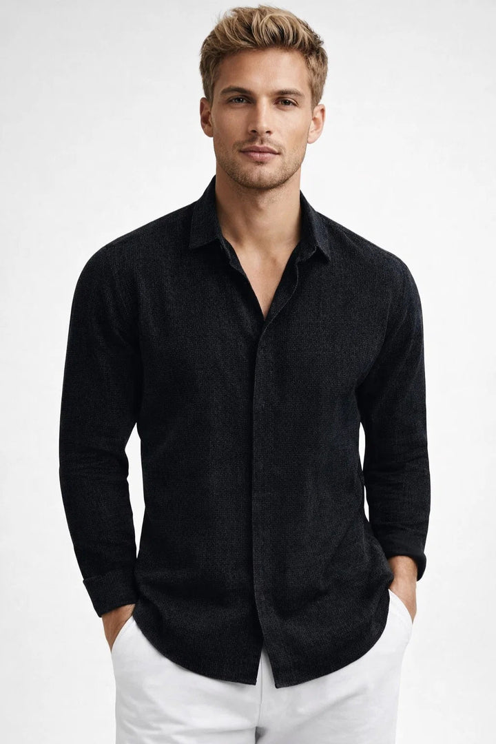 Overhemd Heren - Luchtig Zomermodel met Klassieke Kraag | Casual