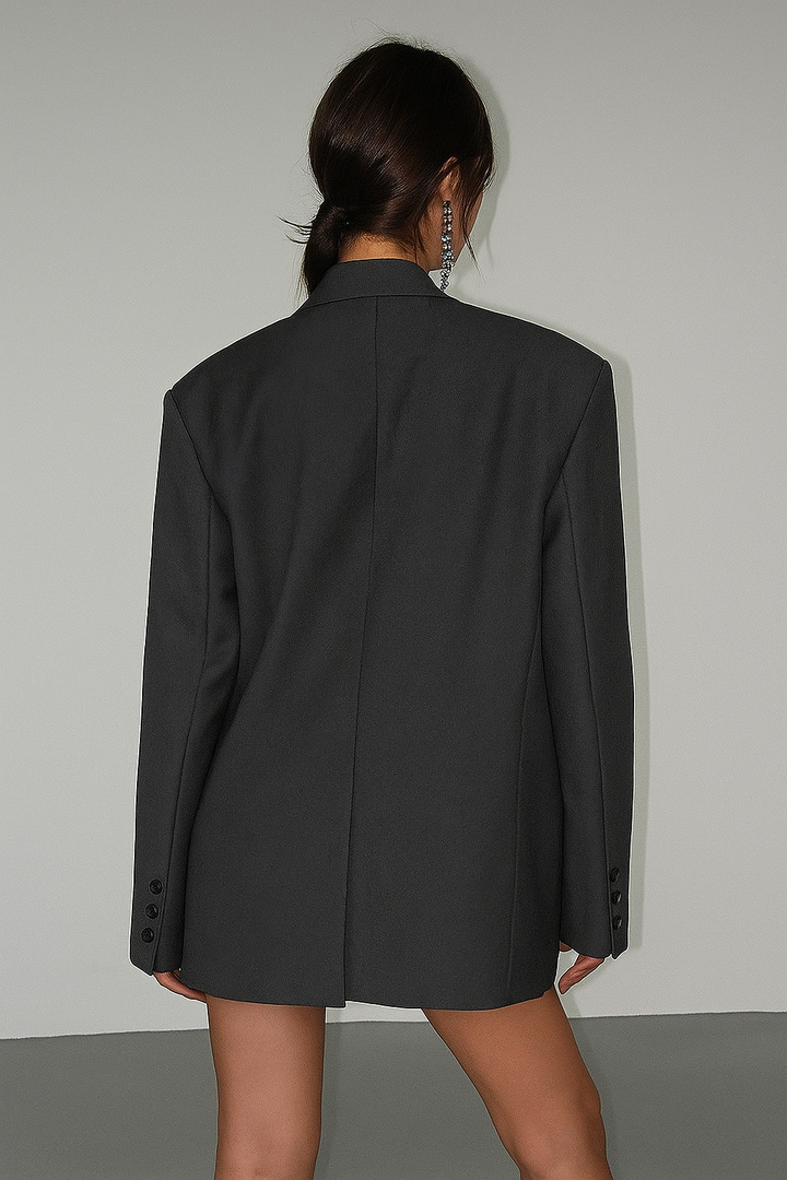 Oversized lange blazer met reverskraag