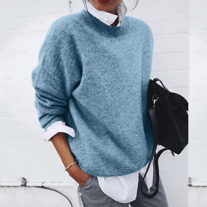 Oversized cashmere dames trui met lange mouwen