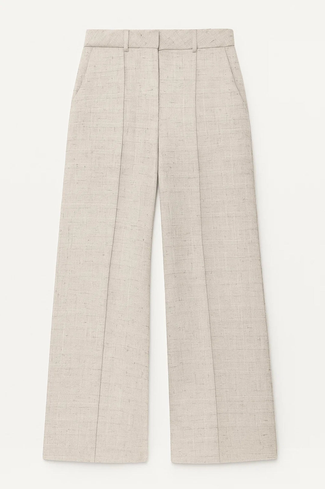 Pantalon Dames - Wijde Pijp High Waist met Persvouw | Casual