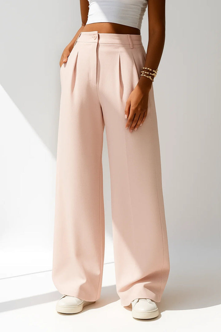 Pantalon Dames - Wijde Pijpen met Hoge Taille | Elegant