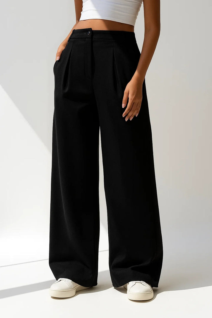 Pantalon Dames - Wijde Pijpen met Hoge Taille | Elegant