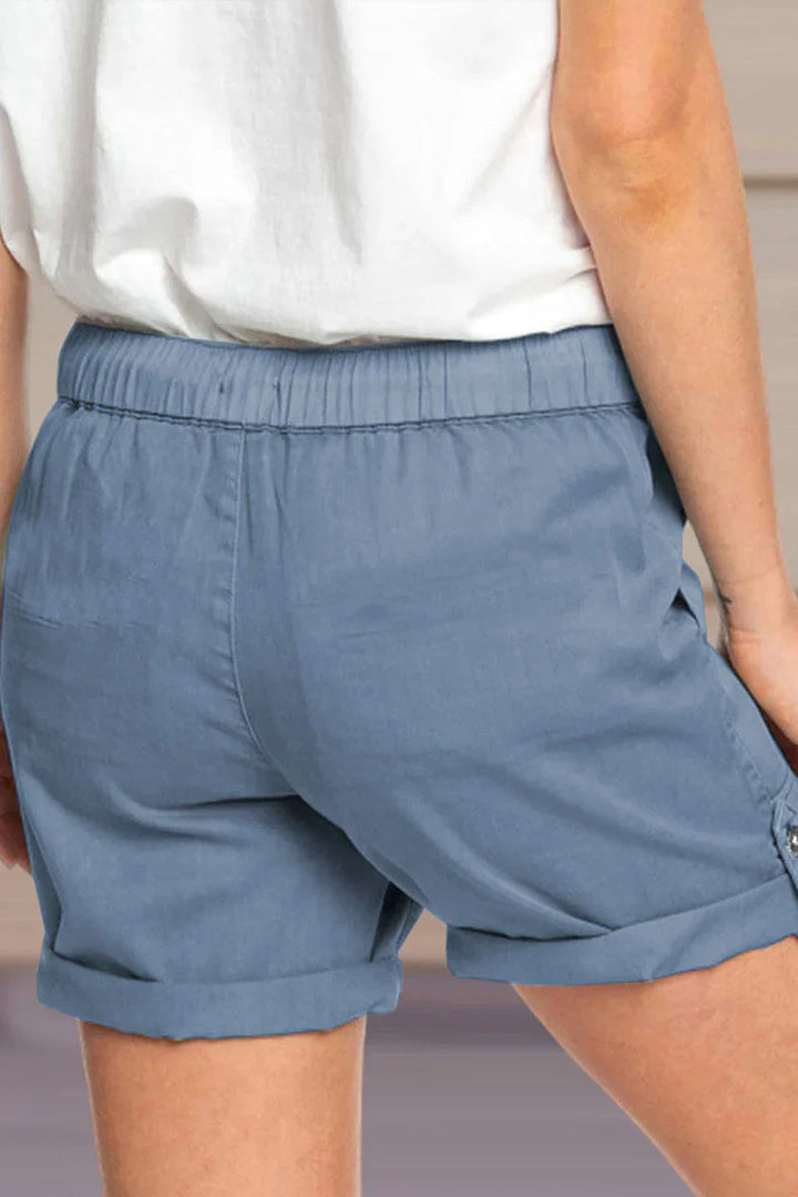 Korte Broek Met Trekkoord En Grote Zakken Voor Dames