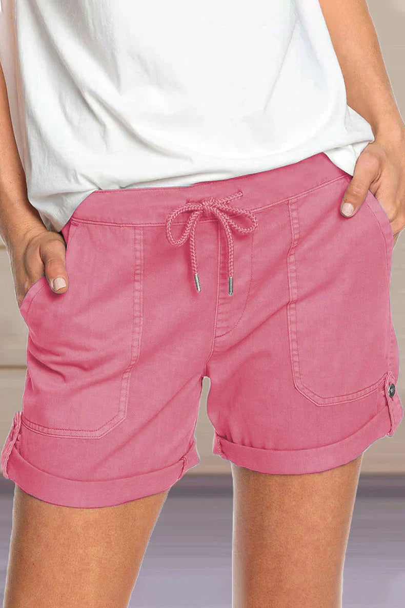 Korte Broek Met Trekkoord En Grote Zakken Voor Dames