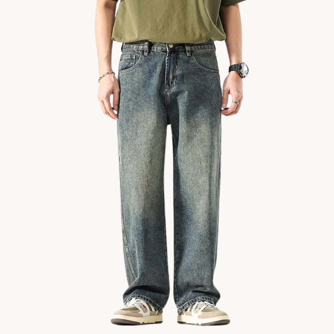 Relaxed retro jeans met rechte pasvorm