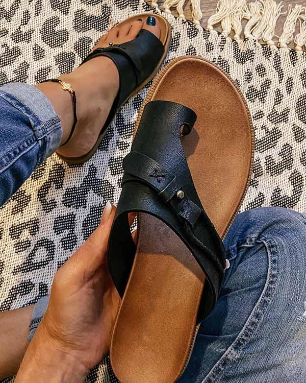 Roos - Casual Orthopedische Sandalen Dames met Teenring en Gespsluiting
