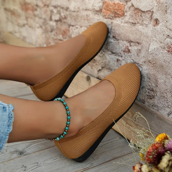 Zachte Ballerina Schoenen Met Platte Zool Voor Dames