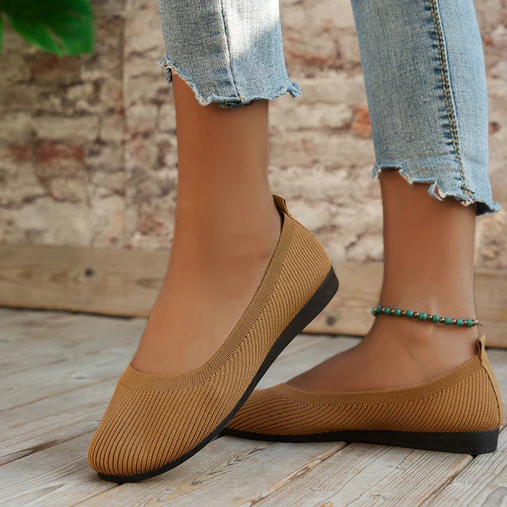 Zachte Ballerina Schoenen Met Platte Zool Voor Dames