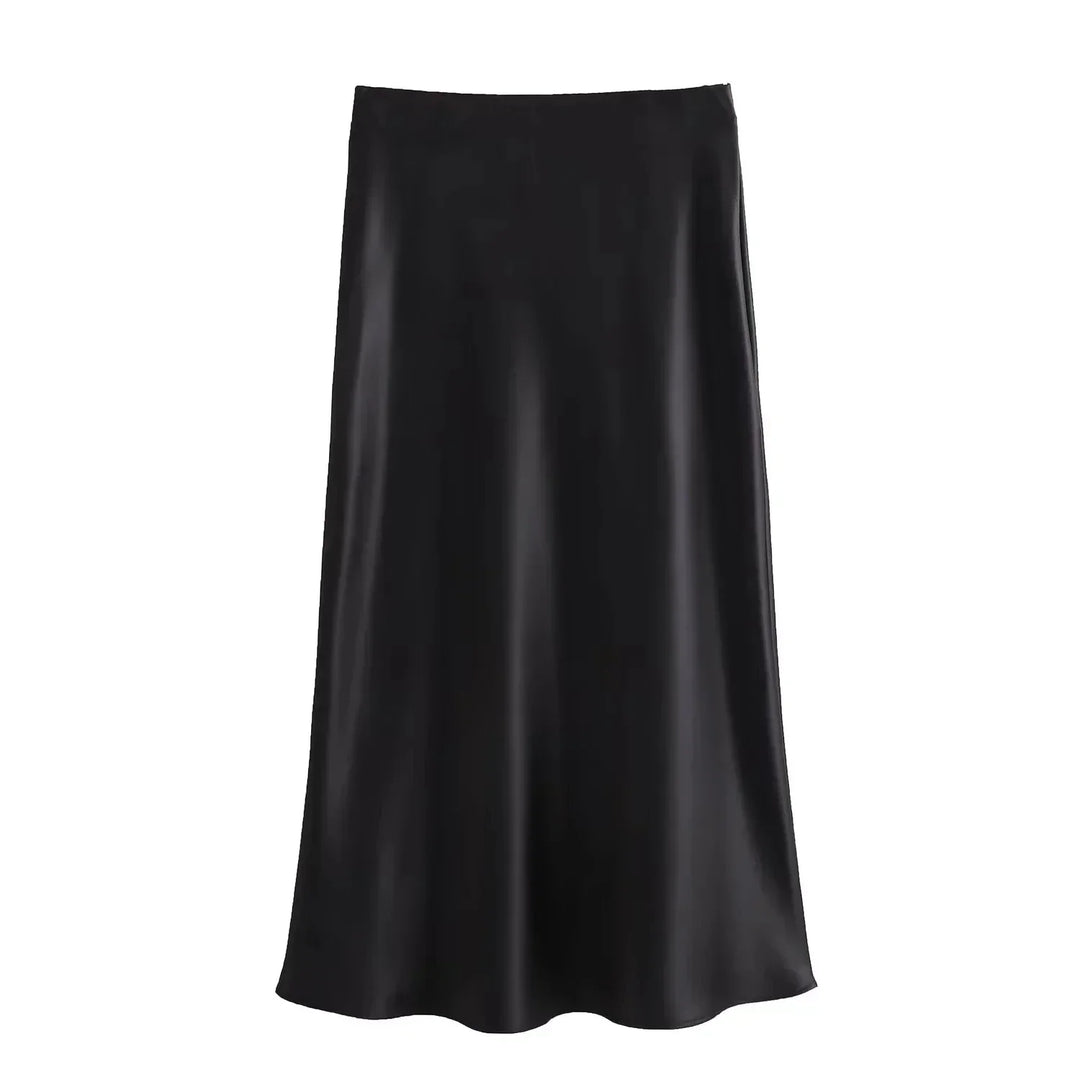 Zoë - Elegante lange satijnen maxi rok