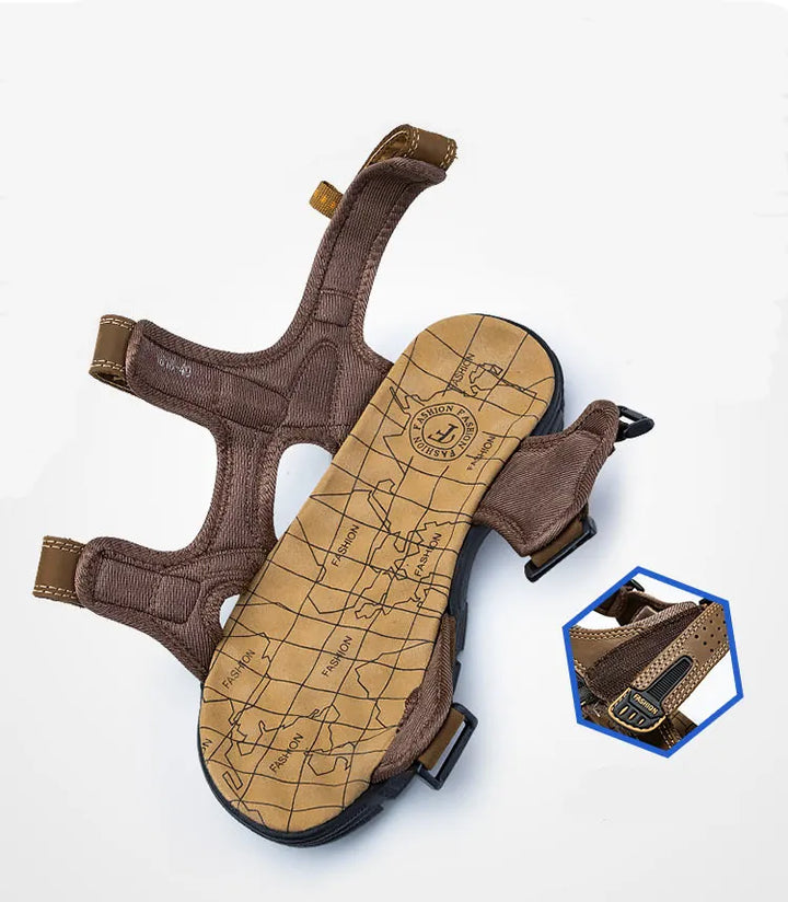 Saar - Stoere Orthopedische Sandalen Dames met Klittenband en Profielzool