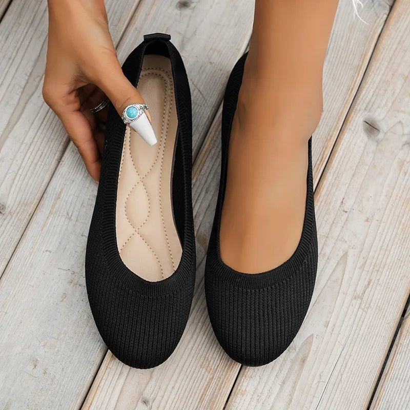 Zachte Ballerina Schoenen Met Platte Zool Voor Dames