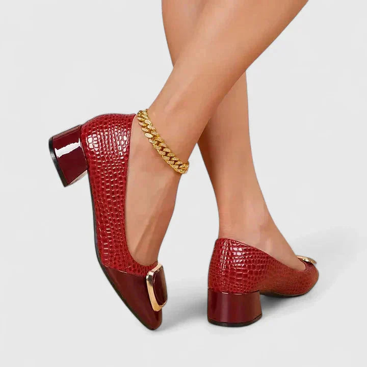 Sanne - Orthopedische Pumps Dames met Ergonomische Zool en Gouden Gespdetail