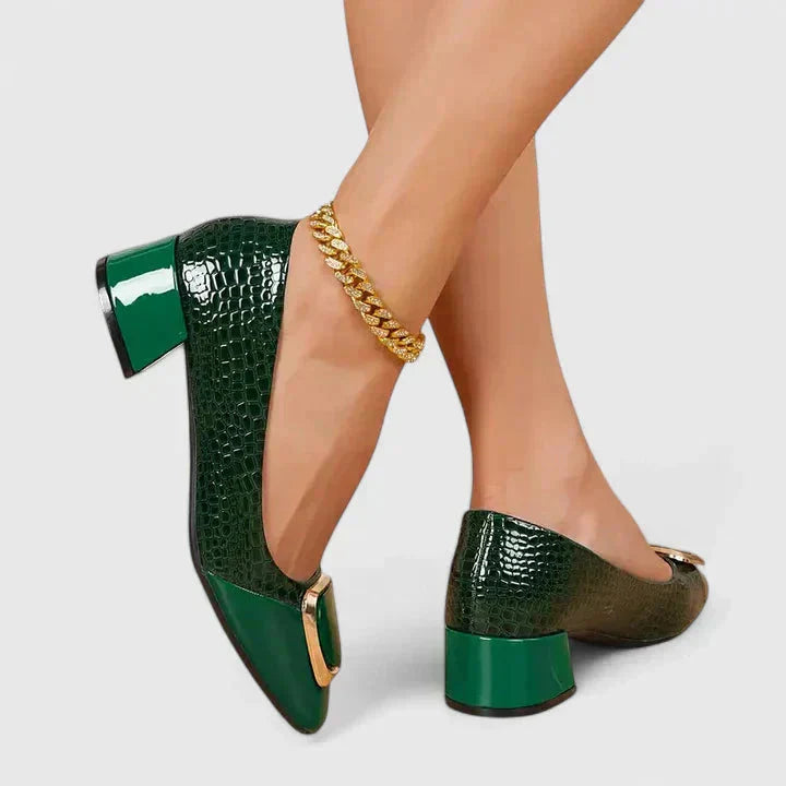 Sanne - Orthopedische Pumps Dames met Ergonomische Zool en Gouden Gespdetail
