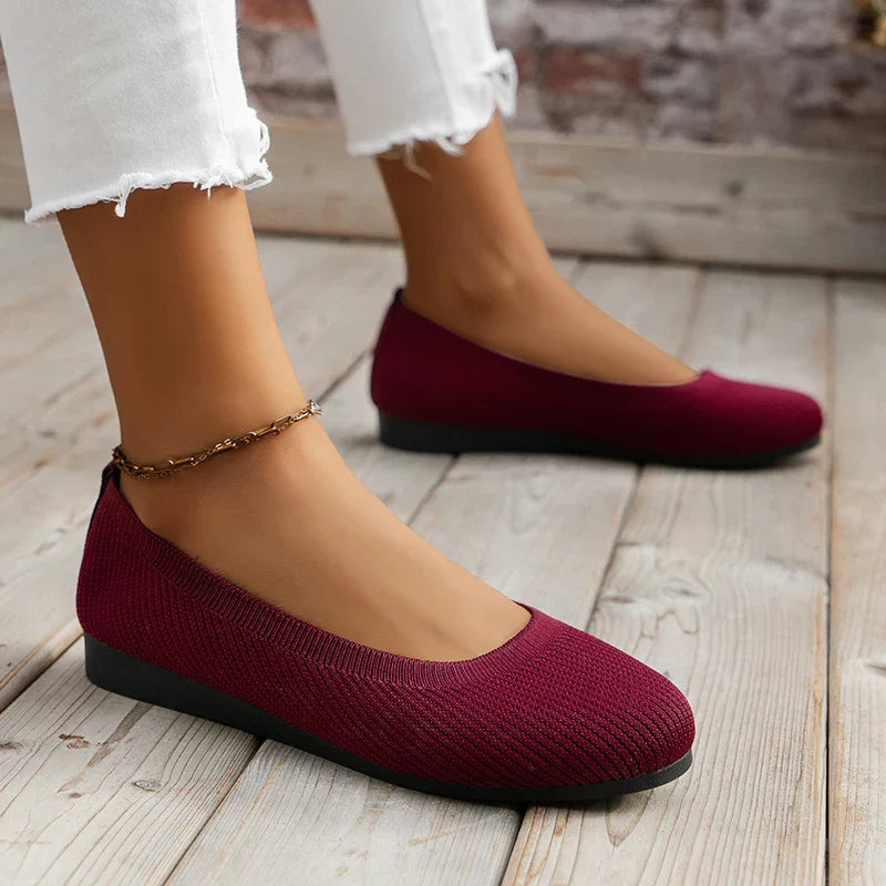Zachte Ballerina Schoenen Met Platte Zool Voor Dames