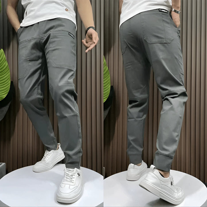 Slim fit chino met elastische boorden