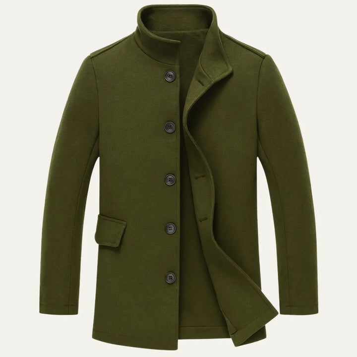 Tommy | Slim fit jas met opstaande kraag en knoopsluiting