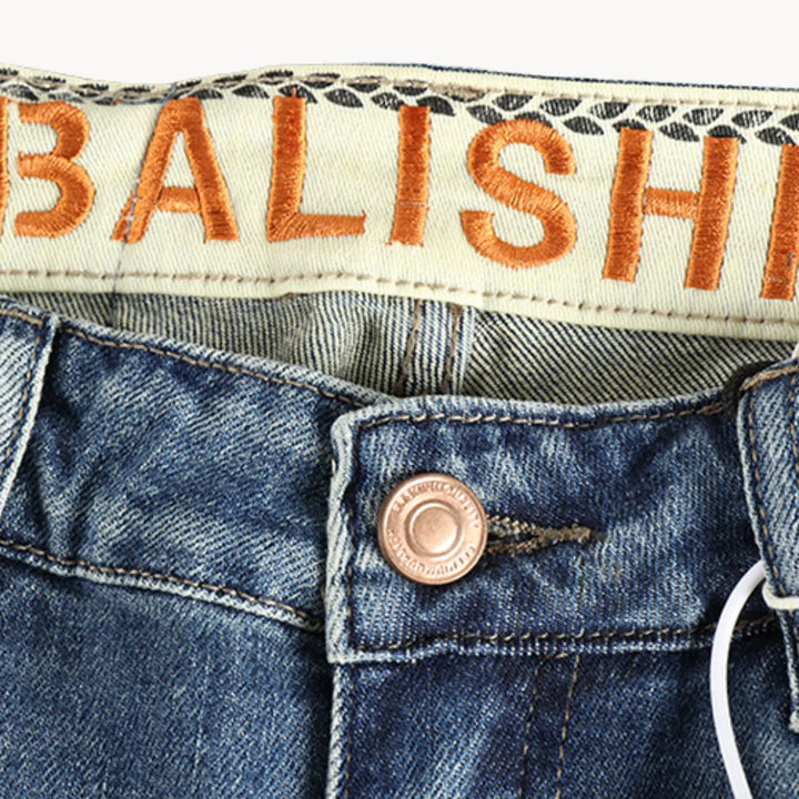 Hugo | Slim fit jeans met lichtblauwe gewassen denim