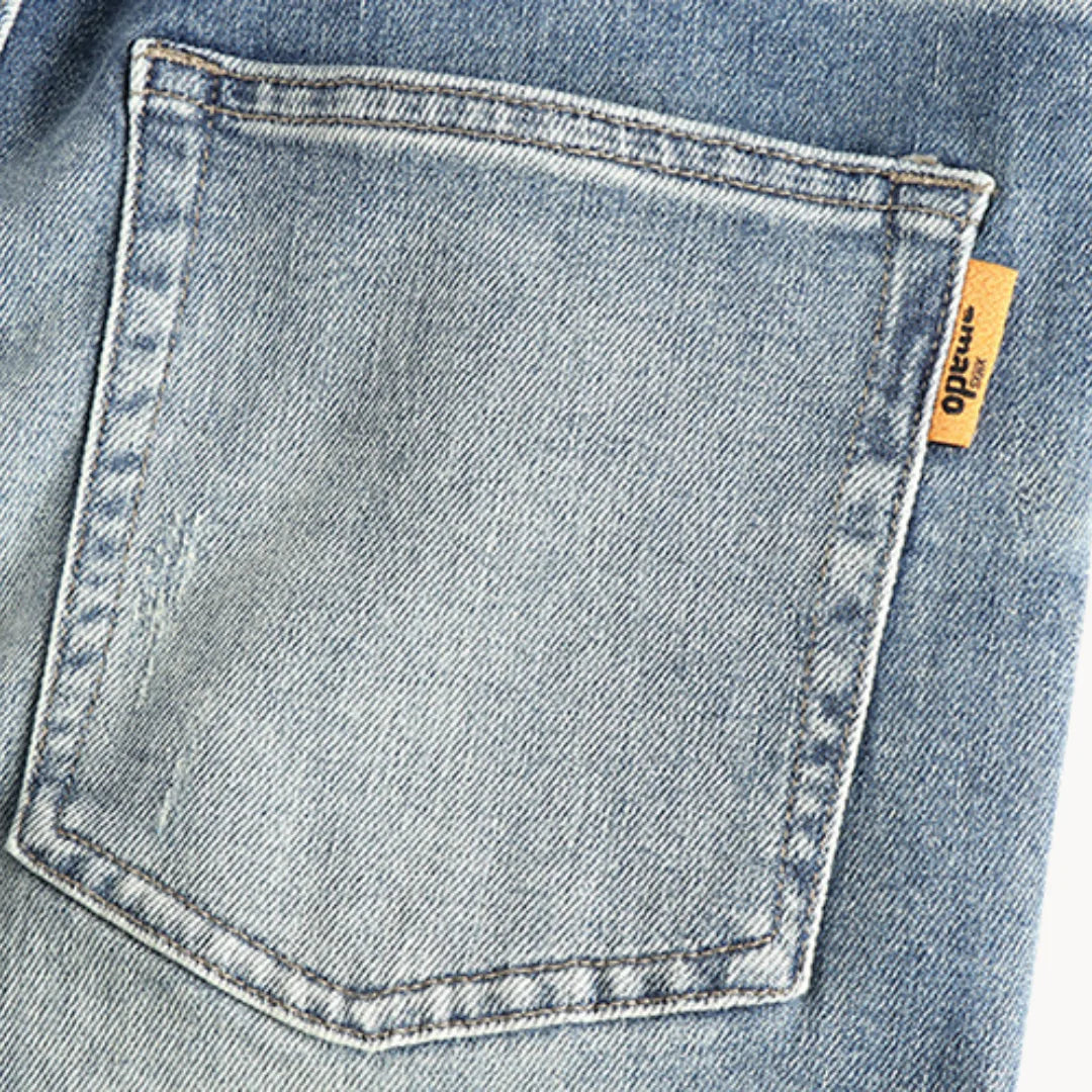 Hugo | Slim fit jeans met lichtblauwe gewassen denim