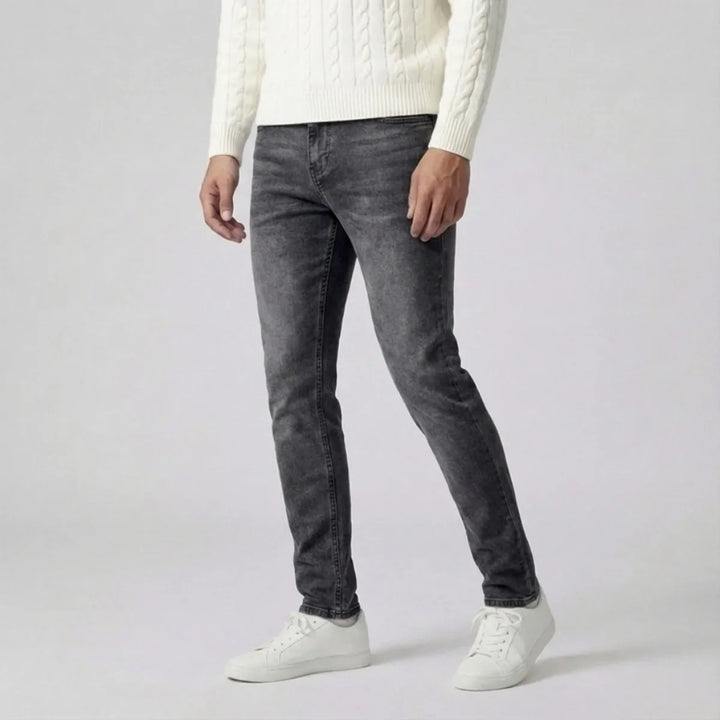 Slim fit jeans met lichte wassing en vijf-pocket stijl
