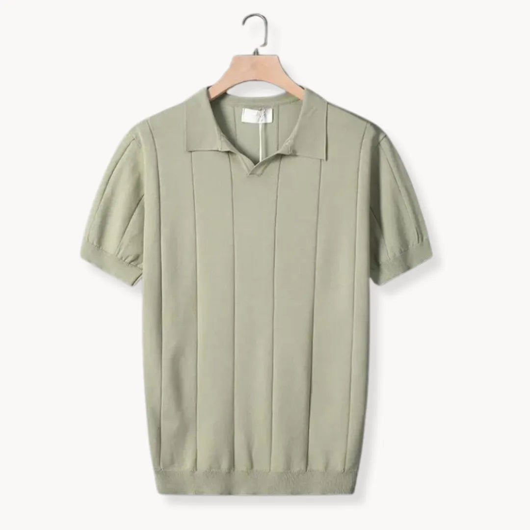 Hugo | Slim fit polo met korte mouwen en verticale ribbels