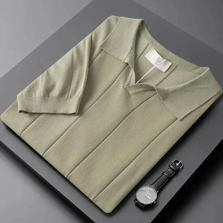 Hugo | Slim fit polo met korte mouwen en verticale ribbels