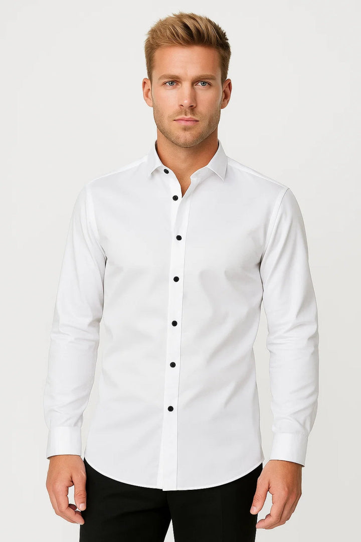 Overhemd Heren - Slim Fit met Klassieke Kraag | Zakelijk Casual
