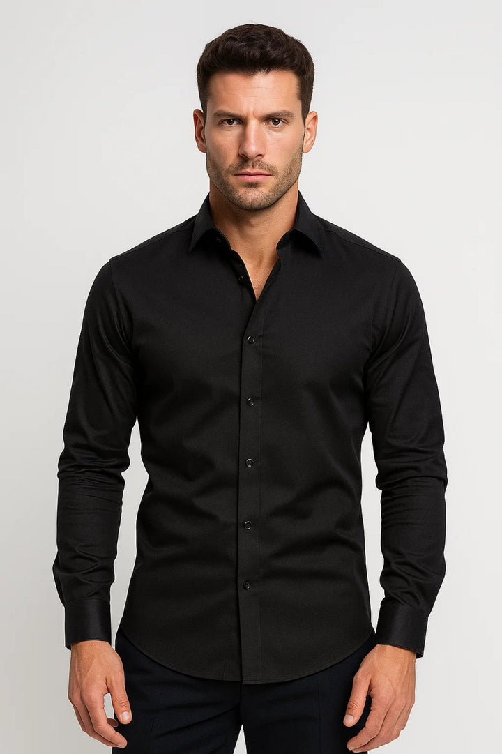 Overhemd Heren - Slim Fit met Klassieke Kraag | Zakelijk Casual