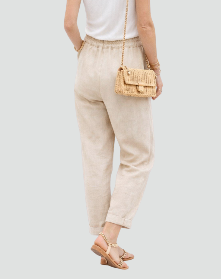 Luchtige Broek Met Elastische Taille En Taps Toelopende Pijpen