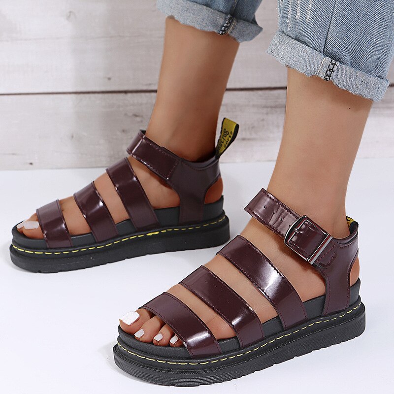 Tess - Stoere Orthopedische Sandalen Dames met Brede Bandjes en Plateauzool
