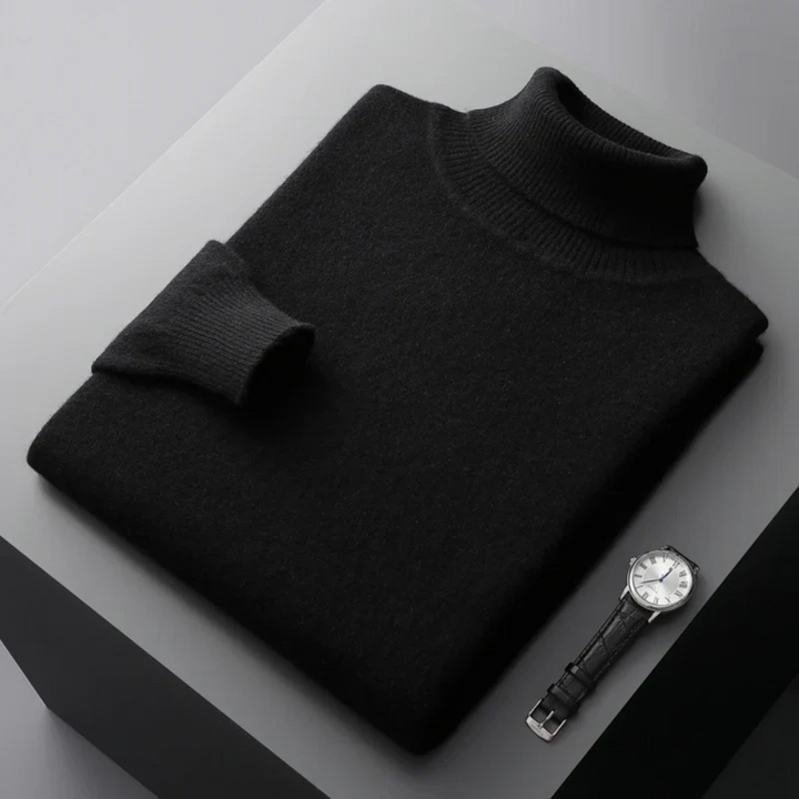 Trui met hoge turtleneck kraag en lange mouwen