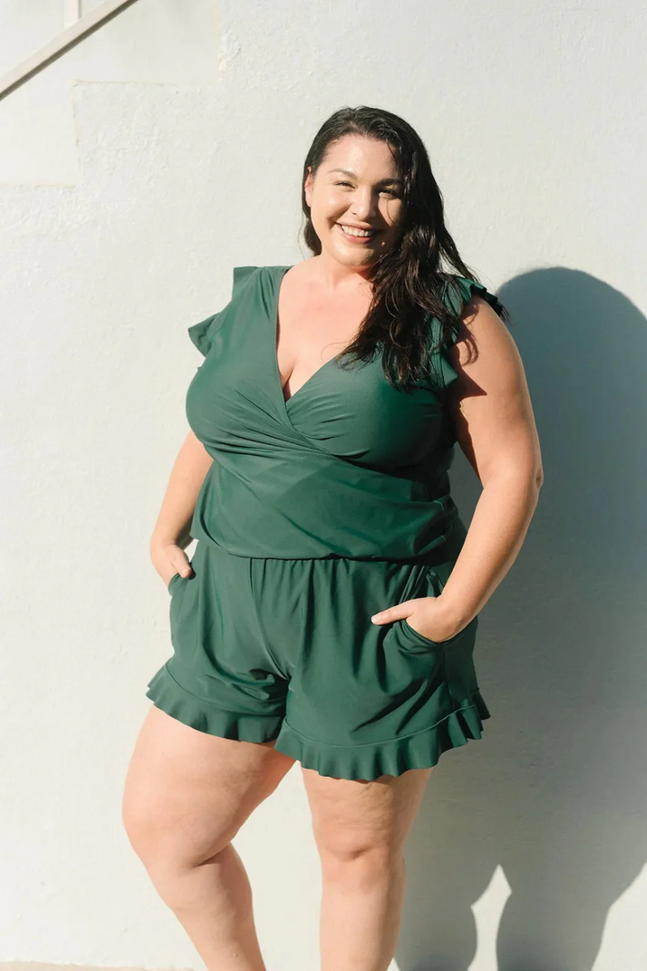 Saar - Badpak Playsuit met ingebouwde BH