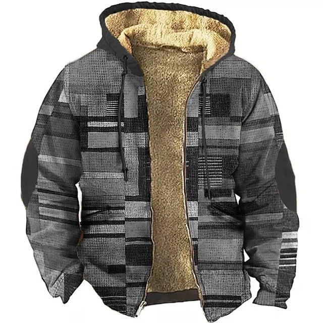 Vest met Capuchon Heren | Patchwork Design & Warm Draagcomfort