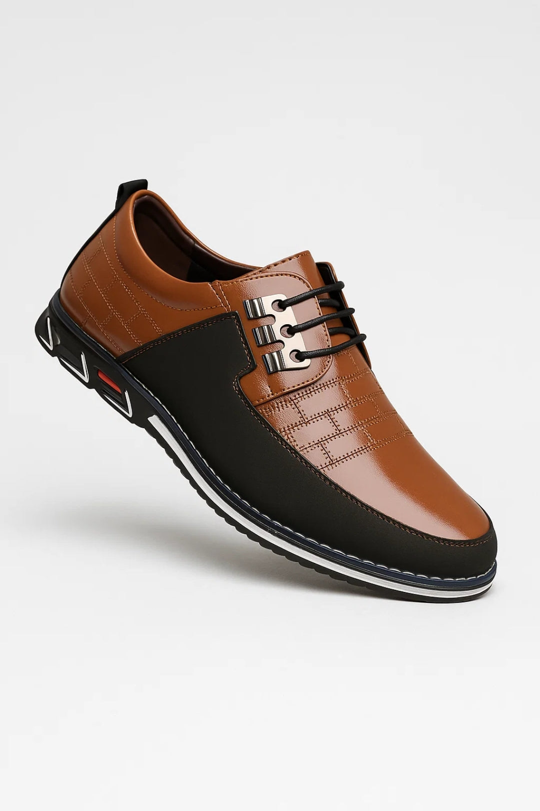 Sneakers Heren - Laag Model met Veters en Structuurpatroon | Casual