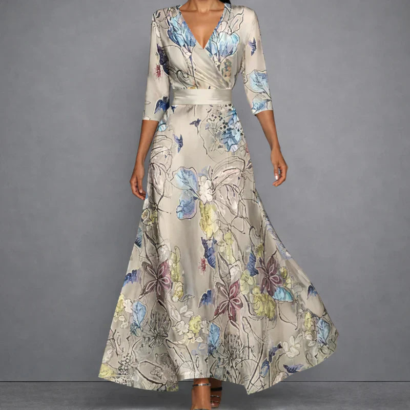 KLEURRIJKE MAXI-JURK VOOR VROUWEN