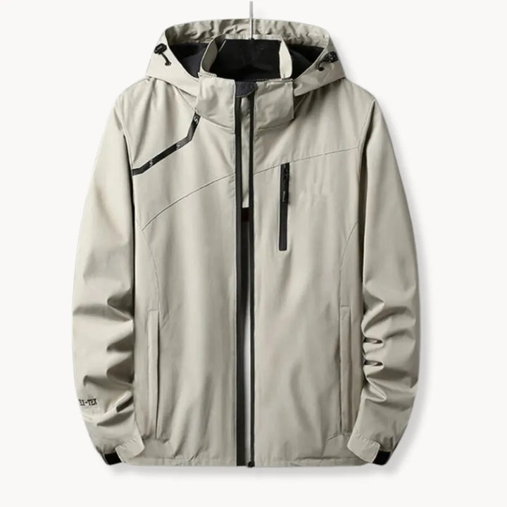 Hugo | Windbreaker jas met capuchon en borstzak met rits