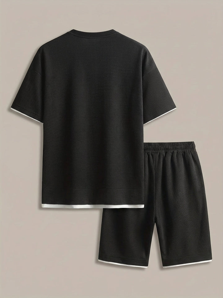Zomer Outfit Heren | T-shirt & Short Set met Contrastbies