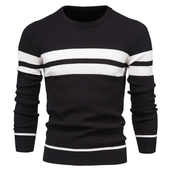 Casual Gestreepte Trui Voor Mannen Met Regular Fit