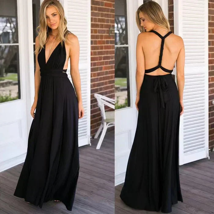 Kensi - Maxi jurk met wikkel top