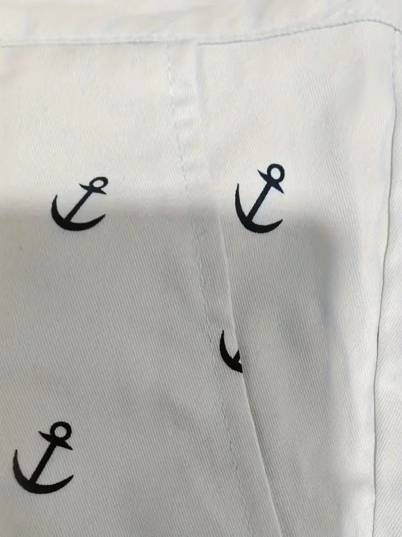 Shorts met ankerpatroon