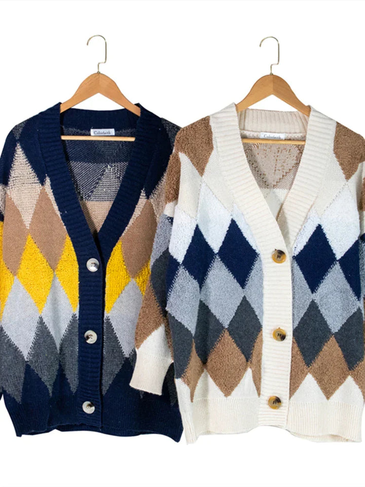 Aleda | Geruit knoopvest