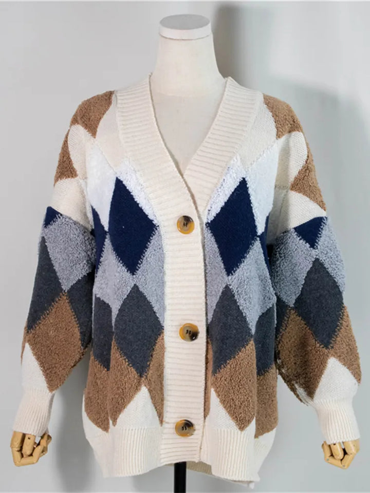 Aleda | Geruit knoopvest