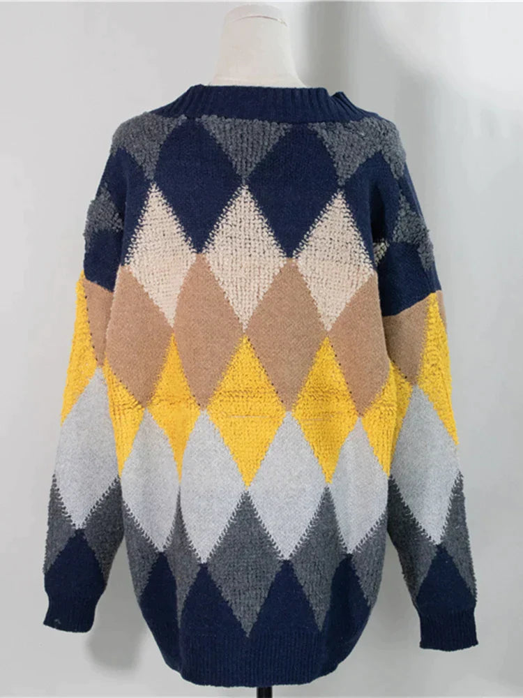Aleda | Geruit knoopvest