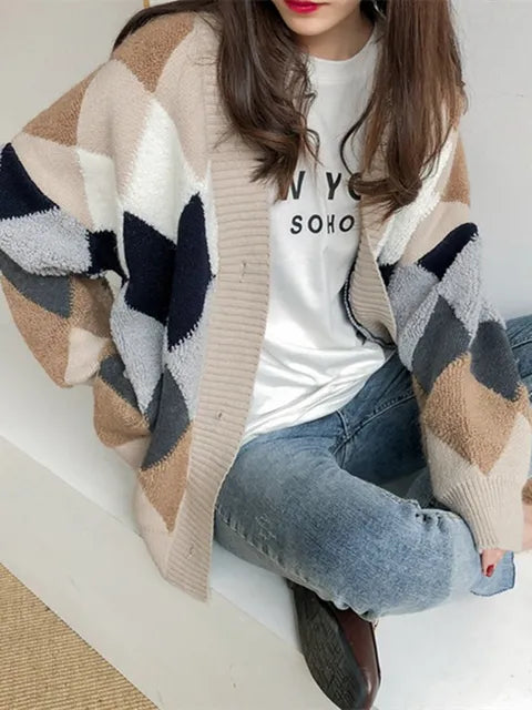 Aleda | Geruit knoopvest